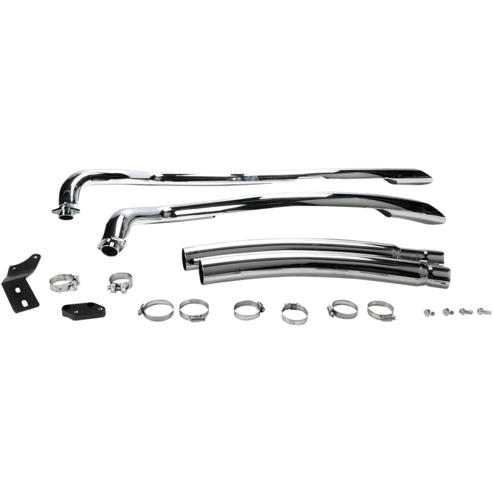COBRA 1810-1586 4218 Speedster Swept Exhaust System Speedster Swept Exhaust - Chrome - Vulcan 900