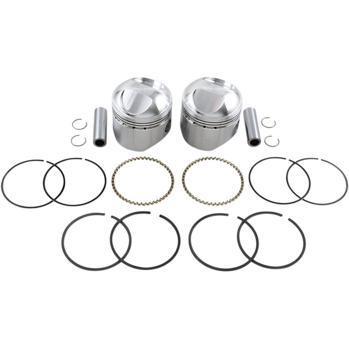 WISECO K1609 K1609 High-Performance Piston Kit Piston Kit - +0.040" - Big Twin