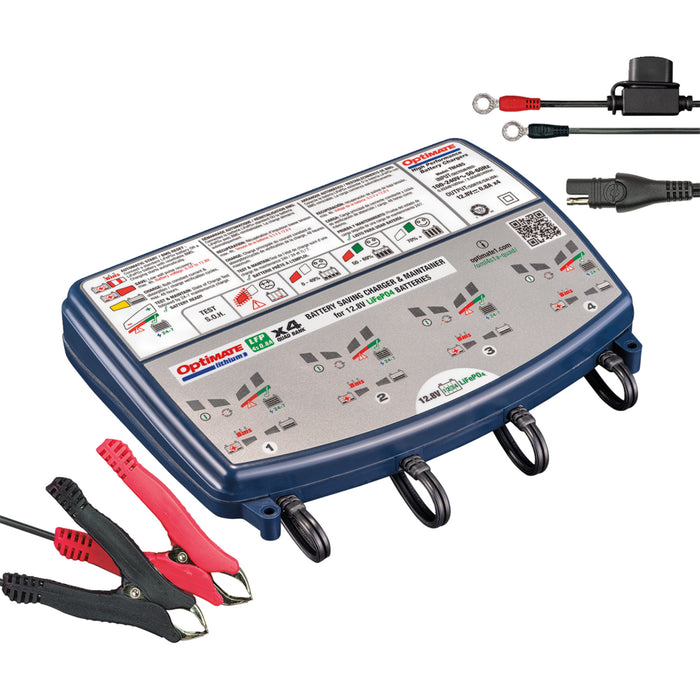 TECMATE 3807-0266 TM485 Optimate™ Lithium Quad Bank Charger Battery Charger - Lithium