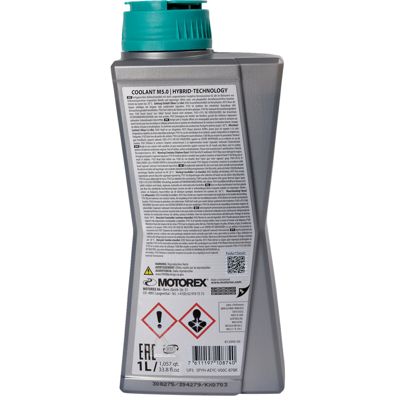 MOTOREX 3705-0031 308275 M5.0 Coolant ready-to-use  - 1 liter