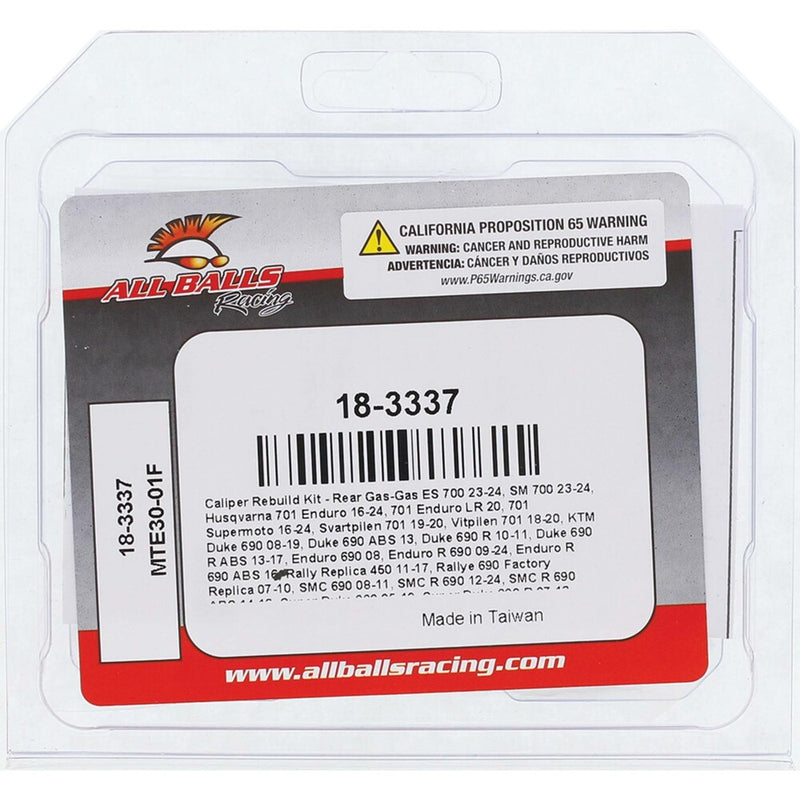 All Balls Caliper Rebuild Kit Rear - 18-3337 Husqvarna 701 Enduro / Enduro 701 2016-2024