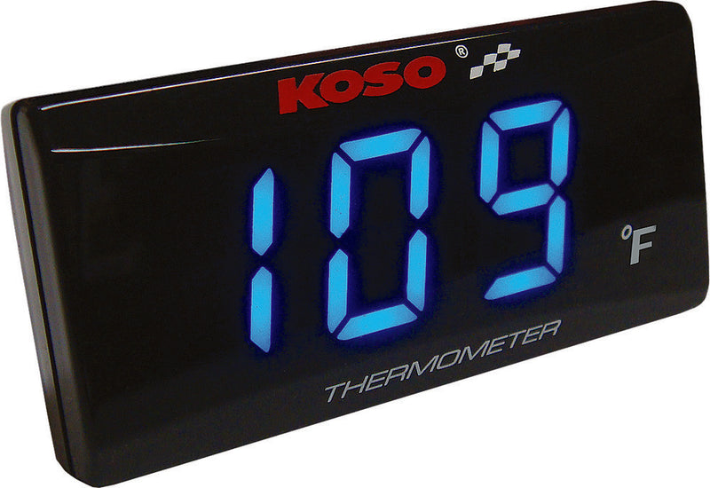 Koso North America 27-5747 BA024B11 SUPER SLIM TEMPERATURE GAUGE BLUE DISPLAY