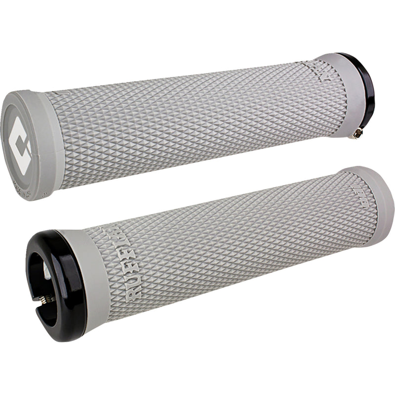 ODI 0630-3337 L33RFG-B Ruffian 2.1 Lock-On Grips pwc - gray/black