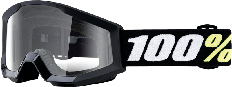 100% Strata Mini Goggle Black Clear Lens - 50033-00004