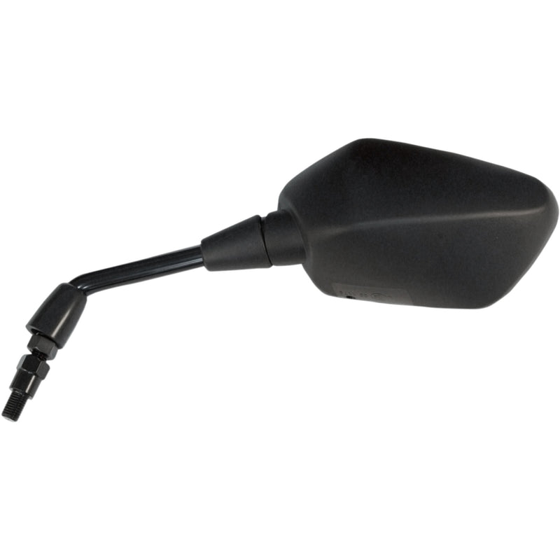 EMGO 0640-0672 20-35282 OEM-Style Replacement Mirror Mirror - Side View - Polygon - Black - Left