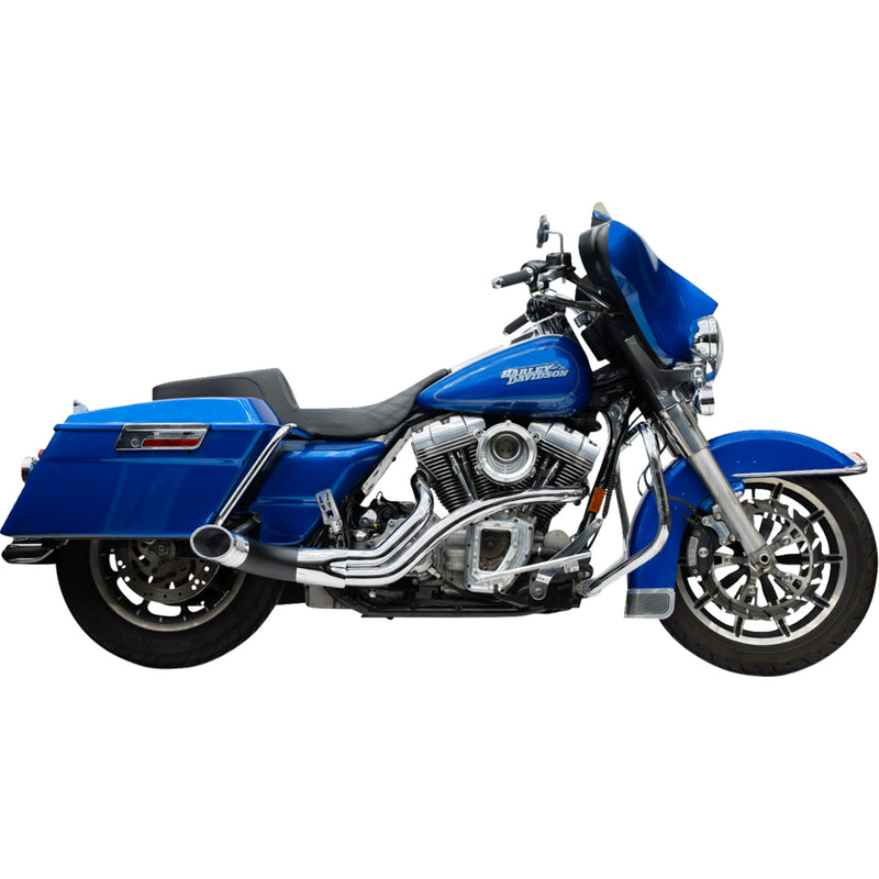 Trask Up Yours 2-Into-1 Exhaust System - TM-5740CH For Harley Touring 2000-2016