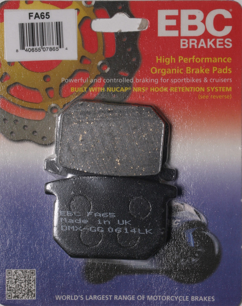 EBC Brake Pads Organic - FA65 Suzuki Motorcycles 1980-1983