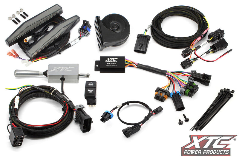 Xtc Power Products Auto Turn Signal Kit With Billet Lever AND Front DRL Lights CFM - ATS-L-CFM-U10-DRL