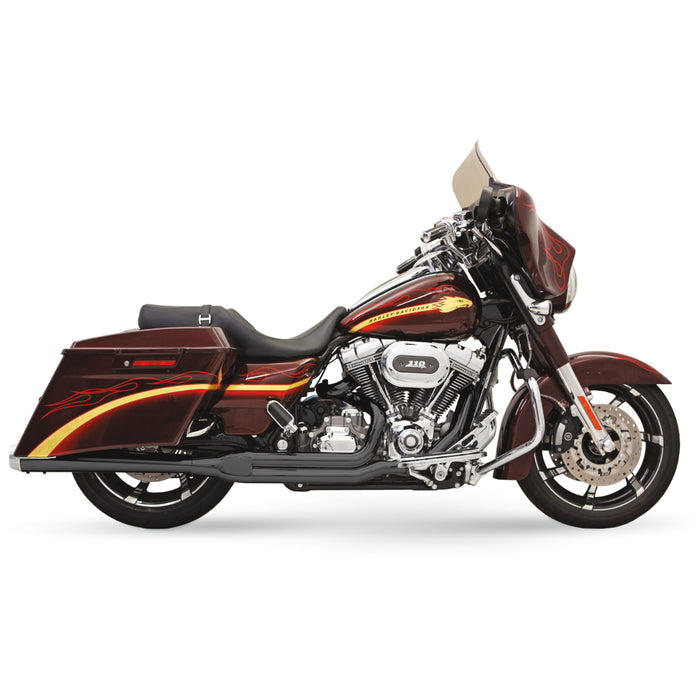 BASSANI XHAUST 1800-1238 FLH-737B Road Rage 2:1 Touring Exhaust - Black