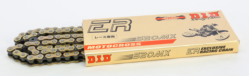 D.I.D HI-Performance 520MX-120 Racing Chain Gold - 520MXX120RB For Husaberg Dirt Bikes 1992-2014 | Beta Dirt Bikes 2008-2017