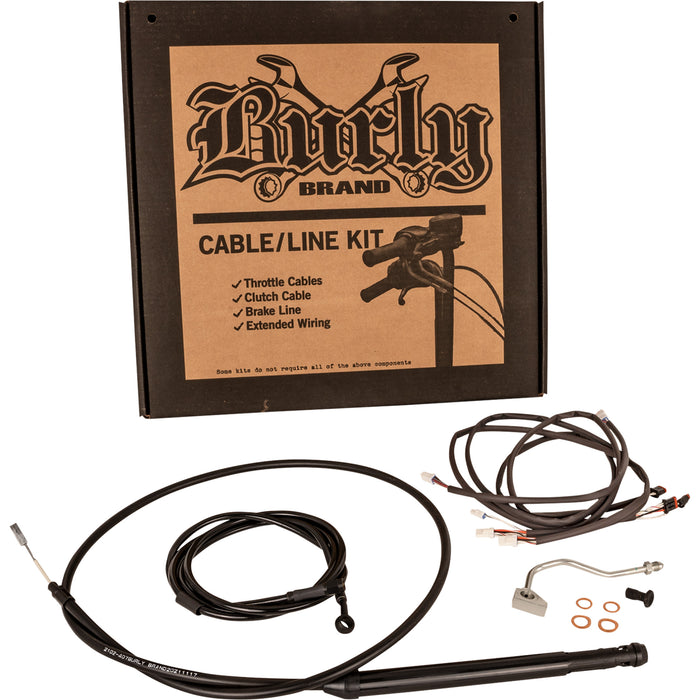 BURLY BRAND 0662-1152 B30-1309 Touring Model Control Kit - Gorilla Ape Hanger - 16" - Black