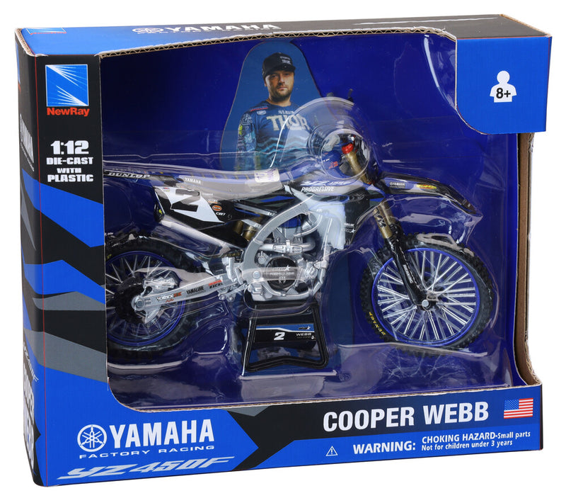 New Ray Toys 959-0188 58483 1:12 SCALE YAMAHA FACTORY RACING COOPER WEBB
