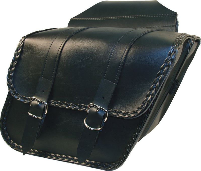 Willie & Max 63-00521 58707-20 SADDLEBAG COMPACT SLANT BRAIDED 12"X9.5"X5.5"