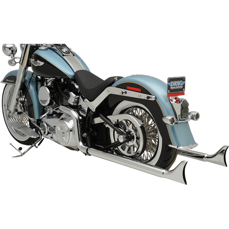 Bassani Xhaust Fishtail Duals 2-Into-2 Exhaust System - 1S46E-36 For Harley Softail 1989-2017
