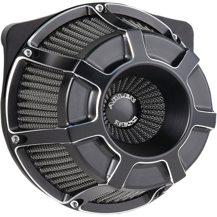 ARLEN NESS 1010-1215 18-933 Inverted Series Air Cleaner Kit — Beveled - Black