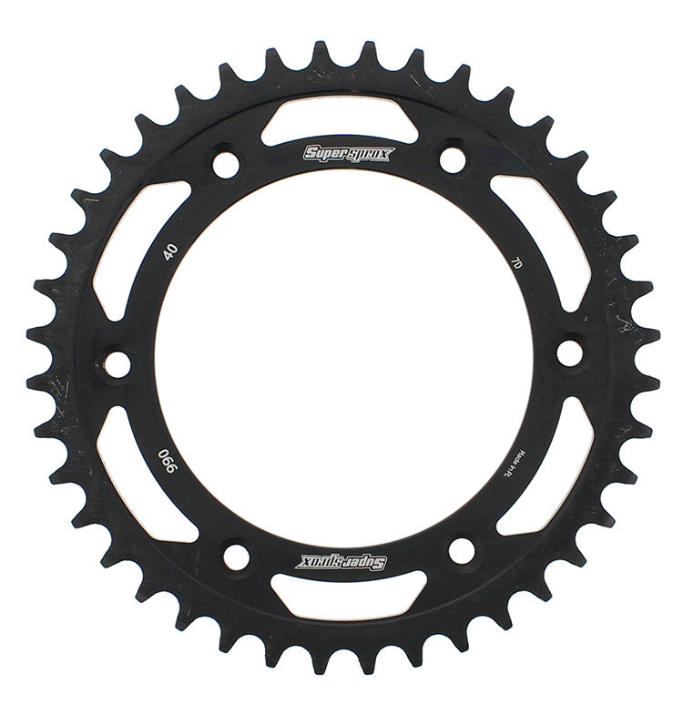 Supersprox Rear Sprocket Steel 40T-520 Black HUS - RFE-990-40-BLK For Husaberg Dirt Bikes 2004-2014 | KTM Dirt Bikes 2013-2022