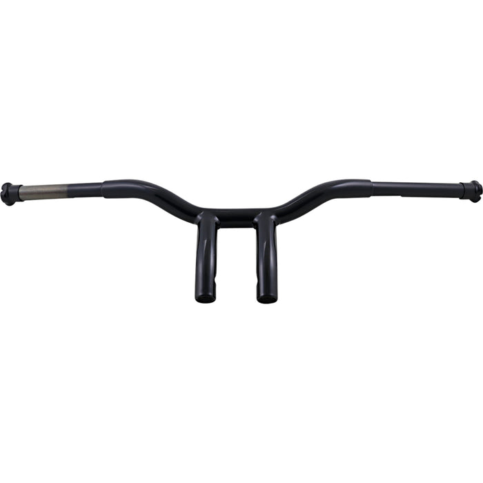 LA CHOPPERS 0601-4937 LA-7338-08B Kage Fighter Welded Bent-Riser Handlebar Handlebar - Kage Fighter - One Piece - Bent - 8" - Black