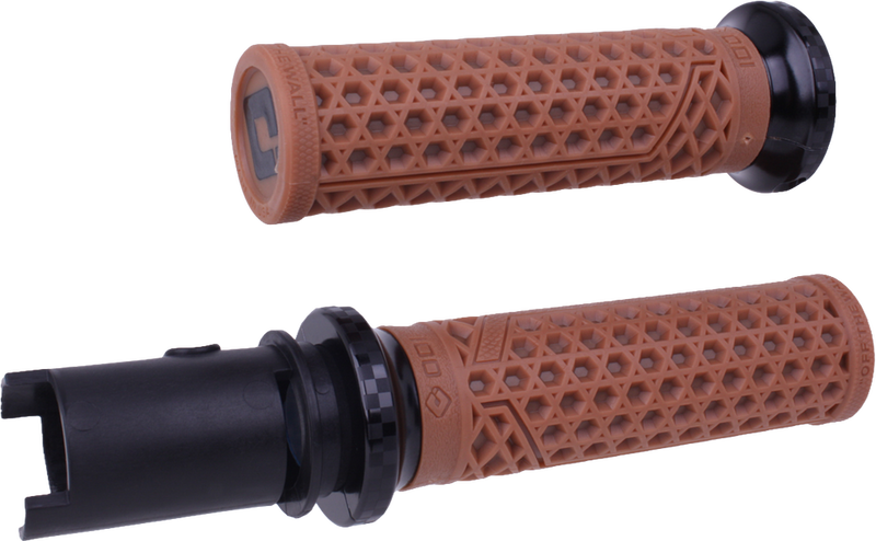Odi Van's Lock-ON Grips GUM Rubber Checker CVO ` - V31VHTCGR-BC For Harley Touring 2023-2024