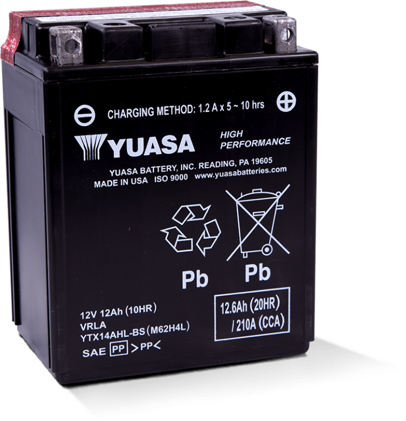Yuasa Battery YUAM62H4L Yuasa YTX14AHL-BS High Performance AGM 12-Volt Battery W/bottle - User 1