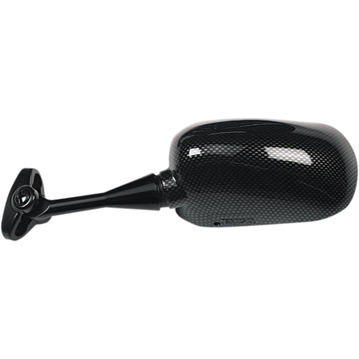 EMGO 20-87024 20-87024 Carbon Fiber Mirror Mirror - Side View - Carbon Fiber - Rectangle - Left - Honda