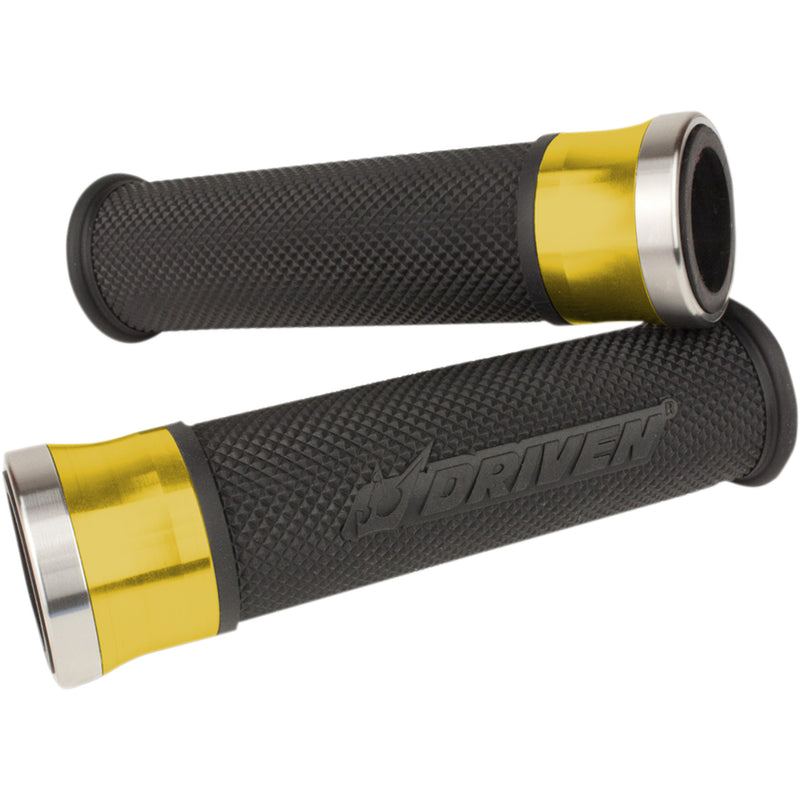 DRIVEN RACING 0630-1791 DHS-GD Halo Grips Grips - Halo - Gold/Black