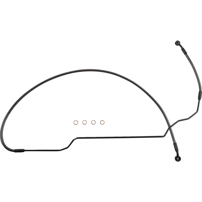 MAGNUM SHIELDING 1741-6227 AS475035 Braided Front Brake Line Brake Line - Upper - Black Pearl