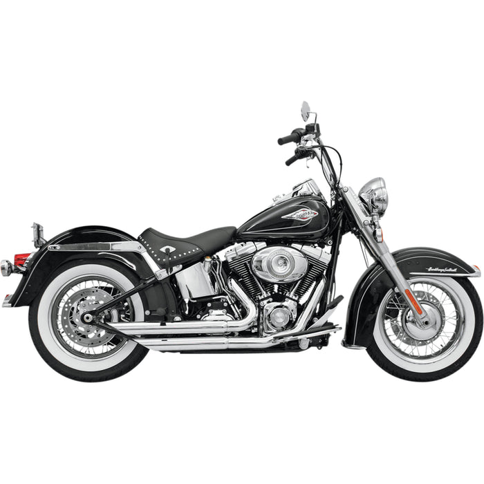 BASSANI XHAUST 1800-1153 12113B FireFlight Series Exhaust System - Chrome - Softail