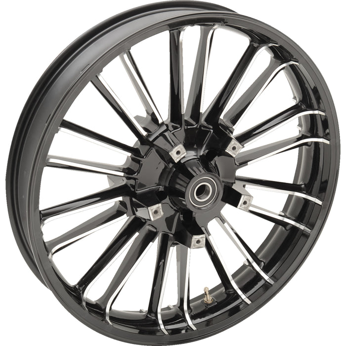 COASTAL MOTO 0201-2224 3D-ATL213BC Atlantic Precision Cast 3D Front Wheel - Dual Disc/No ABS - Black - 21"x3.50" - '08+ FL