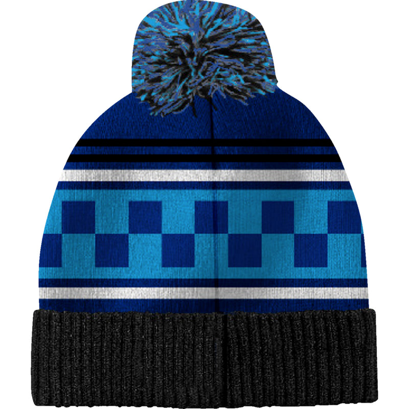 YAMAHA APPAREL 2501-3963 NP21A-H3242 Yamaha Beanie Yamaha Racing Pom Beanie - Black/Blue
