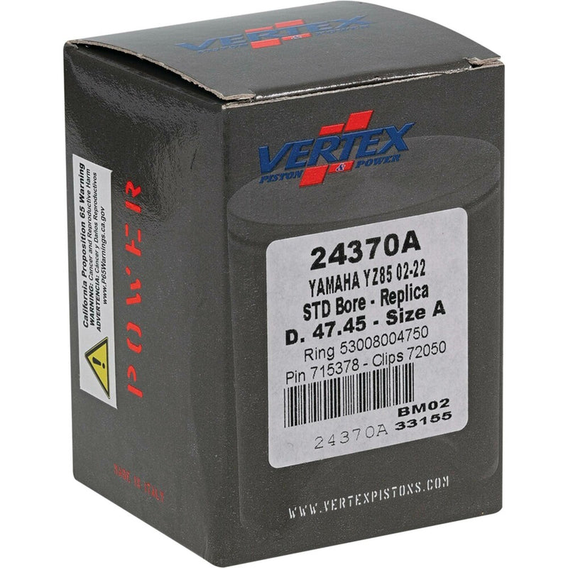Vertex Piston Kit Cast 47.44/Standard - 24370A Yamaha YZ 85 2002-2024