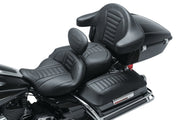 Mustang Motorcycle 79012 Mustang 08-21 Harley Electra Glide Std, Rd Glide ,rd King, Str Glide Driver Backrest Deluxe - Black - Photo - Primary