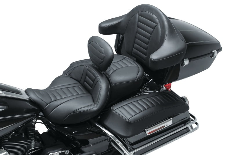 Mustang Motorcycle 79012 Mustang 08-21 Harley Electra Glide Std, Rd Glide ,rd King, Str Glide Driver Backrest Deluxe - Black - Photo - Primary
