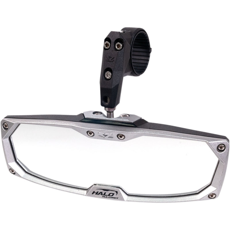 SEIZMIK 0640-1403 56-18025 Halo R Rear View Mirror with Cast Aluminum Bezel Mirror - Halo R - Rear View - Rectangle - Silver - 1.875"/2" ROPS - Honda/Kawasaki