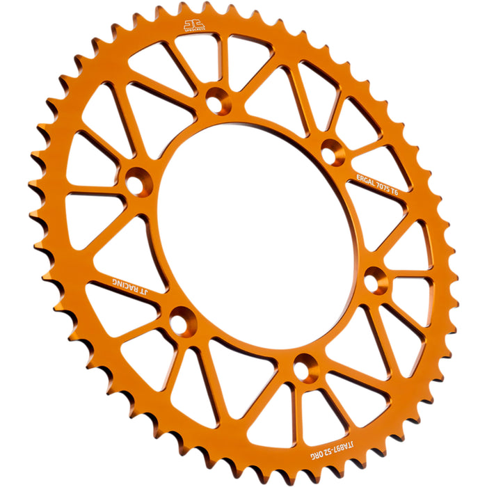 JT SPROCKETS 1211-2695 JTA897.52ORG RaceLite Aluminum Rear Sprocket Rear Sprocket - Orange - 52-Tooth
