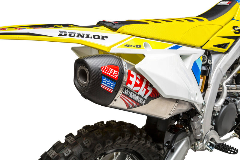 Yoshimura RS12 Signature Series Exhaust System SS-AL-CF - 219220S320 Suzuki RMZ 450 2020-2024
