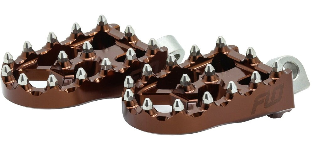Flo Motorsports 122-8099 FPEG-800BRZ MOTO STYLE FOOTPEG SET BRONZE 2"X3.125"