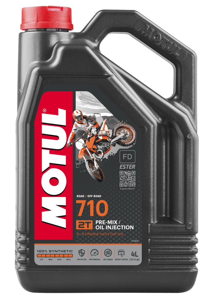 Motul 710 Racing Premix OIL 2T 4-1 1L - 104035 For Ski-Doo Snowmobiles 1990-2019 | Husqvarna Dirt Bikes 1998-2018 | Kawasaki Dirt Bikes 1974-2018