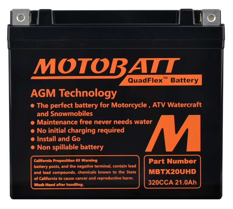 Motobatt 491-1001 MBTX20U(HD) BATTERY MBTX20U(HD) SEALED FACTORY ACTIVATED