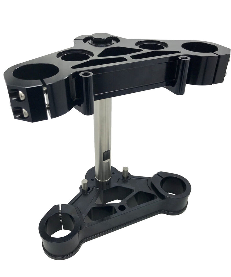 Pro One MXV1 39MM Triple Tree Black Anodized - 106200B For Harley 1988-2014