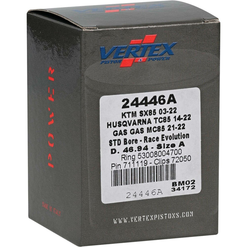 Vertex Piston Kit Cast Race Evolution 46.94/Standard KTM Husqvarna GAS - 24446A For Husqvarna 17/14 2014-2024 | KTM 85 (17/14) 2003-2024