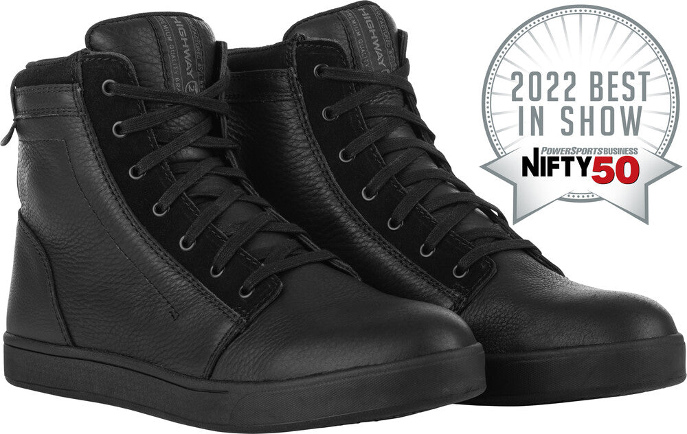 Highway 21 361-99605 361-99605 AXLE LEATHER WATERPROOF SHOES BLACK/BLACK SZ 05