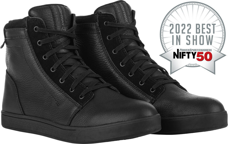 Highway 21 361-99612 361-99612 AXLE LEATHER WATERPROOF SHOES BLACK/BLACK SZ 12