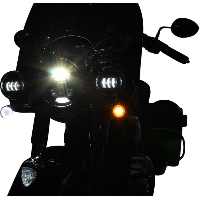 CUSTOM DYNAMICS 2020-1742 PB-IND-FTS-AW-C ProBEAM® Dynamic Ringz™ LED Front Turn Signals ProBEAM® Turn Signals - Chrome