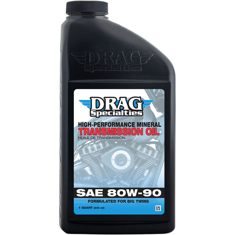 DRAG SPECIALTIES OIL 3603-0070 High-Performance Mineral Transmission Oil for Big Twins Transmission Oil - 80W-90 - 1 U.S. quart