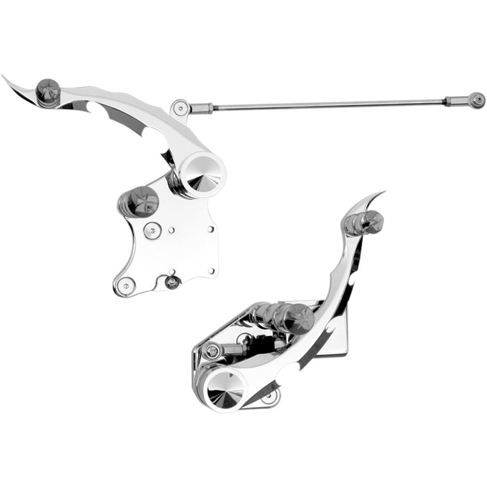 ACCUTRONIX 1622-0485 FC106-SLC Forward Controls with Master Cylinder Forward Control - Tribal - Chrome