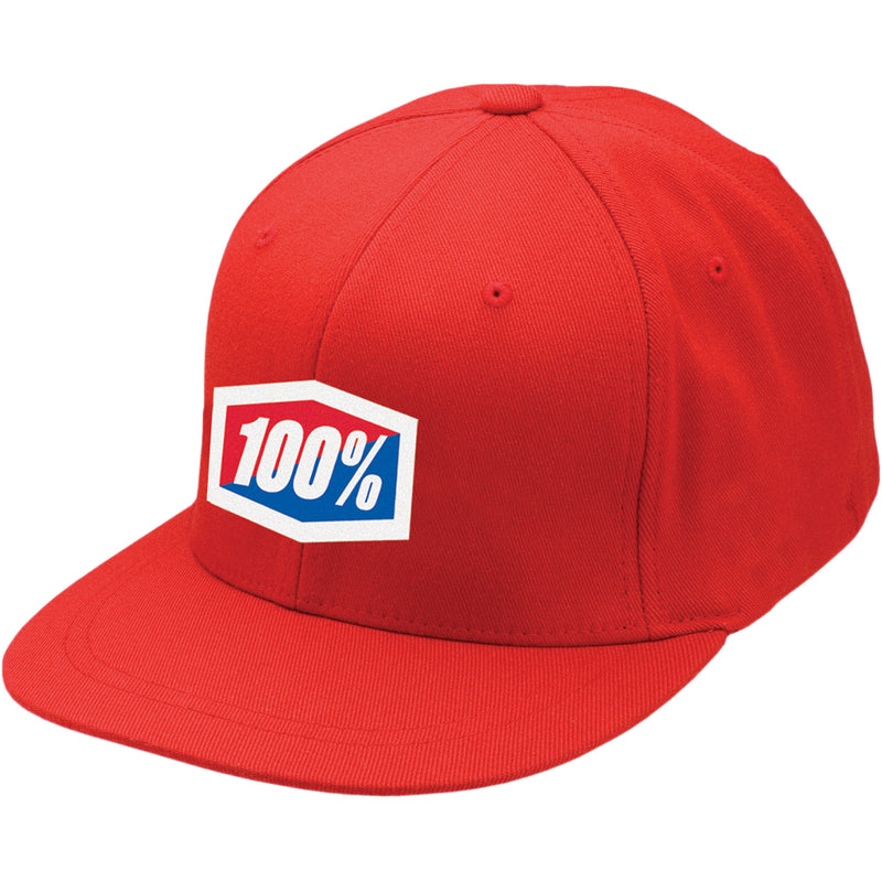 100% 2501-2625 20043-00004 Official Flexfit® Hat red - small/medium