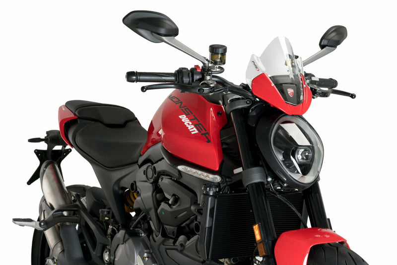Puig Hi-Tech Parts Windscreen Sport Clear OEM Flyscreen Only DUC - 20688W Ducati Monster 2021-2023