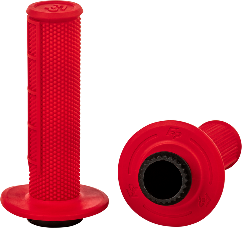 Fire Power 24-0205 24-0205 CONTROL MX LOCK-ON GRIPS RED HALF WAFFLE