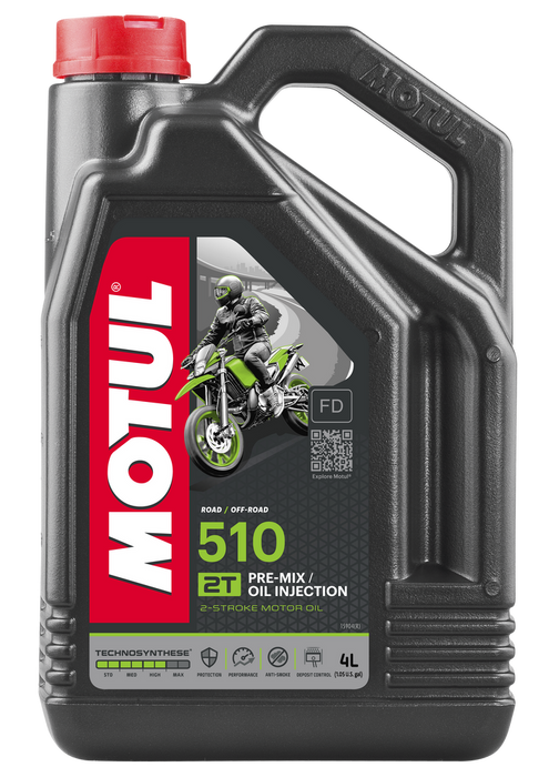 Motul 82-2046 104030 510 PREMIX SYNTHETIC BLEND OIL 2T 4-1L