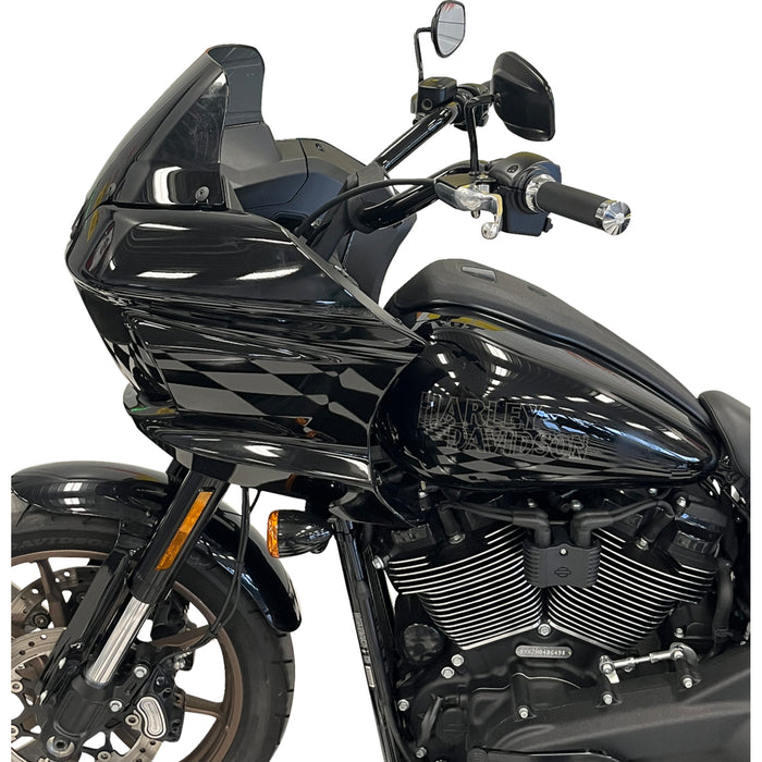 FAT BAGGERS INC. 0601-6329 903008-B 1-1/4" EZ Install Round Top Handlebar - Rounded Top - 8" - Black